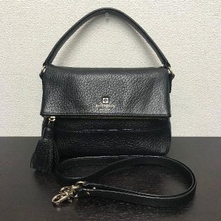 ケイトスペードニューヨーク(kate spade new york)のケイトスペード　ハンドバッグ　美品☆　2way　黒　レザー(ハンドバッグ)