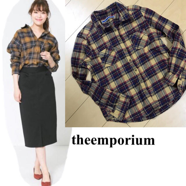 THE EMPORIUM(ジエンポリアム)のtheemporium チェックシャツ レディースのトップス(シャツ/ブラウス(半袖/袖なし))の商品写真