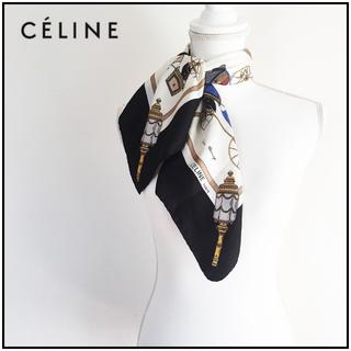 セリーヌ(celine)のCELINE ◆ スカーフ 80s-90s ヴィンテージ ◆ 未使用美品(バンダナ/スカーフ)