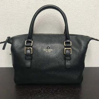 ケイトスペードニューヨーク(kate spade new york)のケイトスペード　ハンドバッグ　黒　レザー(ハンドバッグ)