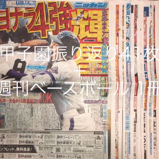 吉田輝星 甲子園振り返り新聞41枚＋週間ベースボール1冊(スポーツ選手)