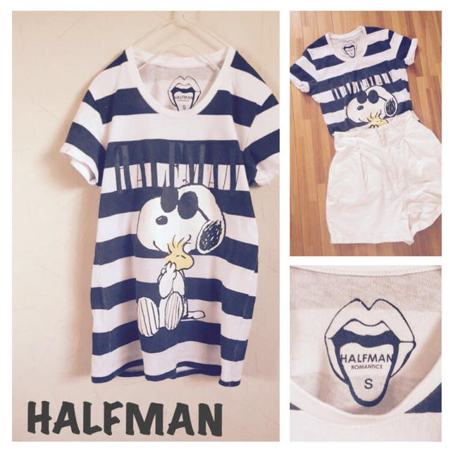 HALFMAN(ハーフマン)のハーフマン♡スヌーピーＴシャツ レディースのトップス(Tシャツ(半袖/袖なし))の商品写真