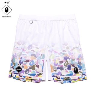 エフシーアールビー(F.C.R.B.)のSサイズ 白 19ss BAPE x F.C.R.B. GAME SHORTS(ショートパンツ)