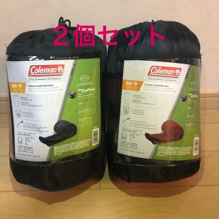 コールマン(Coleman)の【新品 送料込】コールマン フリース スリーピング 寝袋 ２個　ネイビー・レッド(寝袋/寝具)