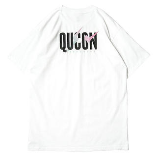 フラグメント(FRAGMENT)のQUCON×FRAGMENT Ｔシャツ Lサイズ 白 フルロゴ(Tシャツ/カットソー(半袖/袖なし))