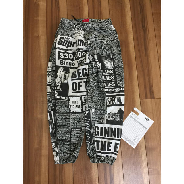 supreme Newsprint Skate Pant Sサイズ18aw