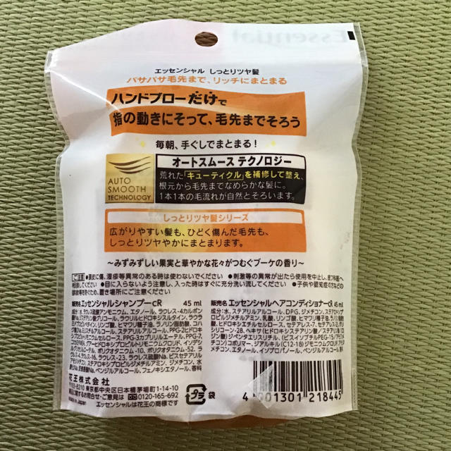 花王(カオウ)の【新品】エッセンシャル トラベルセット インテリア/住まい/日用品の日用品/生活雑貨/旅行(旅行用品)の商品写真