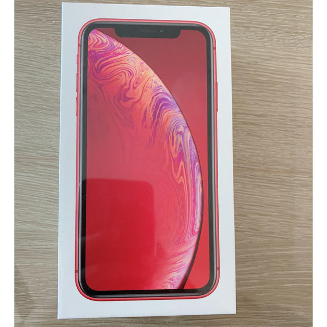 Apple(アップル)のiPhone XR RED 64GB 新品未開封 スマホ/家電/カメラのスマートフォン/携帯電話(スマートフォン本体)の商品写真