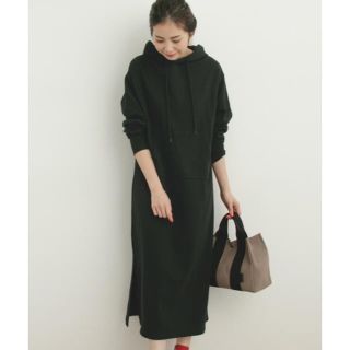 サニーレーベル(Sonny Label)のSonny Label フーディースウェットロングワンピース🌸BLACK新品♪(ロングワンピース/マキシワンピース)