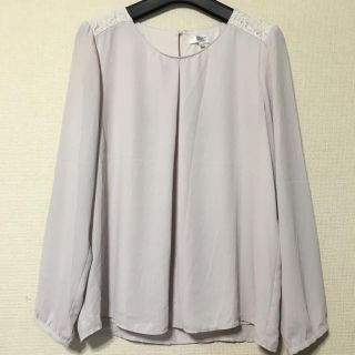 アオヤマ(青山)の洋服の青山  レース合わせデザインシフォンブラウス  ANCHOR WOMAN(シャツ/ブラウス(長袖/七分))