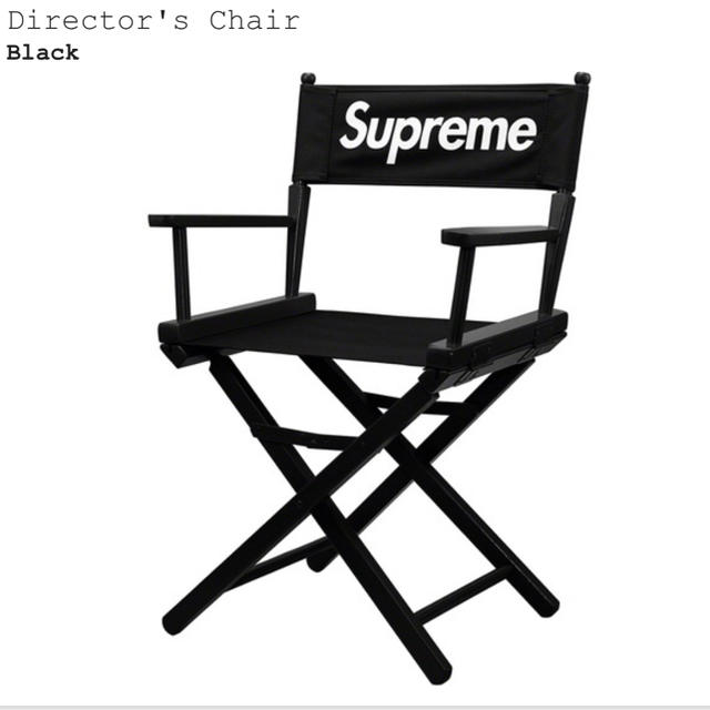 送料無料 Supreme director's chair Black