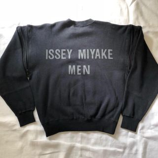 92ss ISSEY MIYAKE MEN バックロゴスウェット ブラック