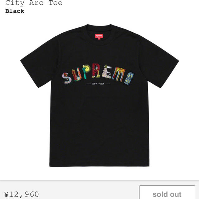 メンズsupremeオンライン購入 city arc tee サイズl box