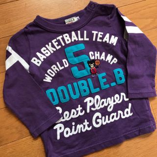 ダブルビー(DOUBLE.B)のダブルビー  キッズ80センチ 紫 トップス(Ｔシャツ)