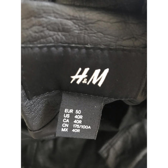 H&M(エイチアンドエム)のH &M ライダースジャケット メンズのジャケット/アウター(ライダースジャケット)の商品写真