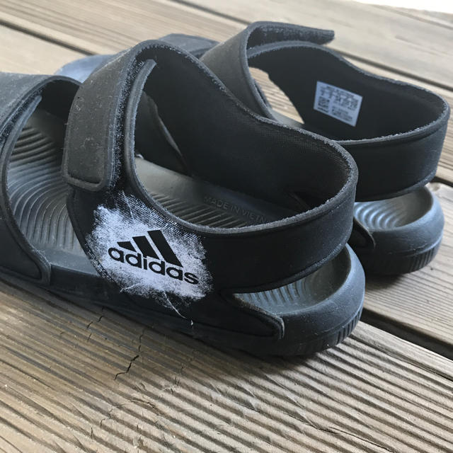 adidas(アディダス)のadidasアディダス 男の子用サンダルシューズ 22cm 黒 キッズ/ベビー/マタニティのキッズ靴/シューズ(15cm~)(サンダル)の商品写真