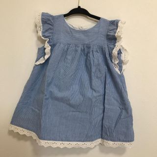 ベビーギャップ(babyGAP)のbabyGAP フリルトップス18〜24M(90サイズ位) ストライプ ブラウス(ブラウス)