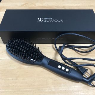 MAKEGINA GLAMOUR ストレートブラシ マットブラック(ヘアアイロン)