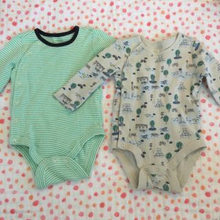 ベビーギャップ(babyGAP)のbaby Gap  長袖ロンパース  2点セット  値下げしました！(ロンパース)