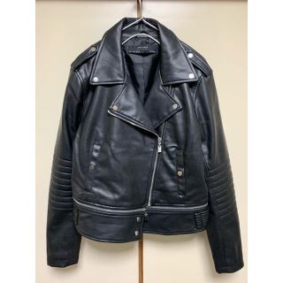 ザラ(ZARA)のザラベーシック ライダースジャケット 黒(ライダースジャケット)