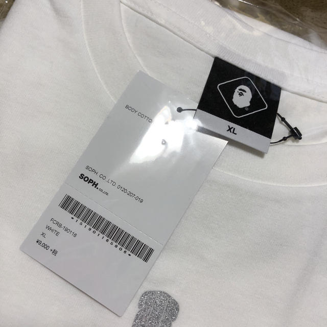 A BATHING APE(アベイシングエイプ)のape bape bristol FCRB f.c.r.b tシャツ XL 白 メンズのトップス(Tシャツ/カットソー(半袖/袖なし))の商品写真