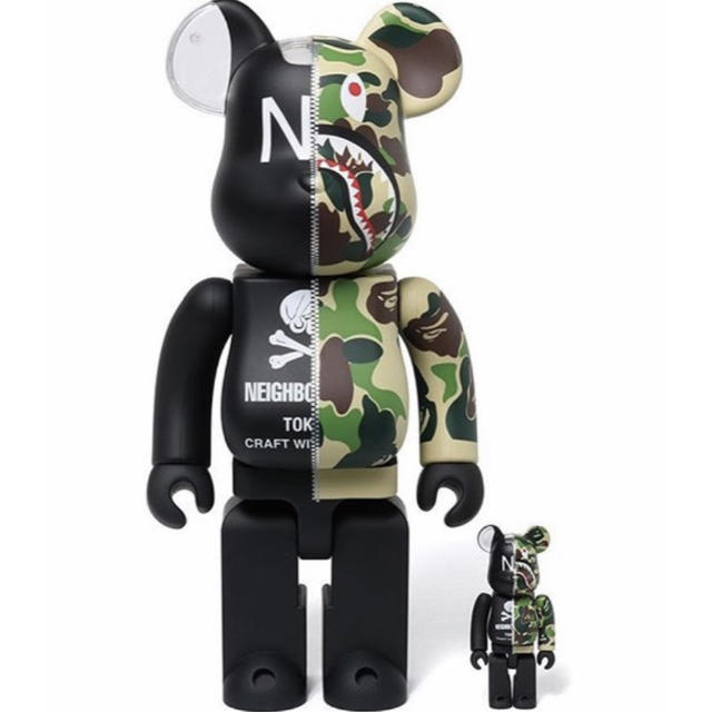 A BATHING APE(アベイシングエイプ)のBATHING APE NEIGHBORHOOD BE@RBRICK 400％ エンタメ/ホビーのフィギュア(その他)の商品写真