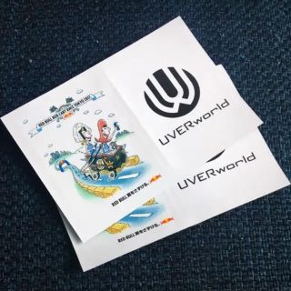 UVERworld レッドブル ステッカー 2枚 非売品(ミュージシャン)