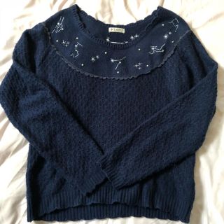 アクシーズファム(axes femme)のaxes femme 星座刺繍ニット(ニット/セーター)