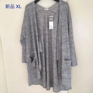 ジーユー(GU)のGU 新品 カーディガン XL リネンカーディガン 無印良品 ZARA 好きにも(カーディガン)