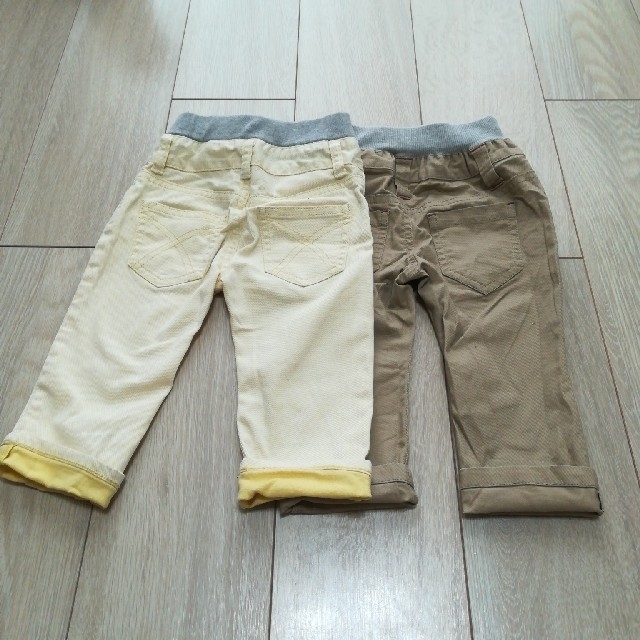 UNIQLO　＆　西松屋　サイズ80　パンツ　ズボン　2本セット キッズ/ベビー/マタニティのベビー服(~85cm)(パンツ)の商品写真