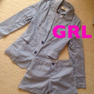 グレイル(GRL)のGRL♡未使用ストライプセットアップ(アンサンブル)