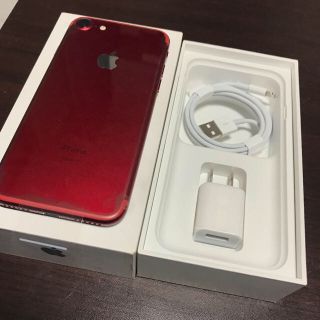 アイフォーン(iPhone)のiPhone7 red 赤 レッド simフリー 256(スマートフォン本体)