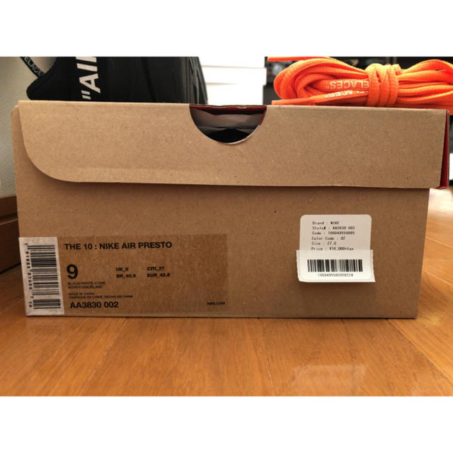 NIKE(ナイキ)のTHE TEN NIKE AIR PRESTO x OFF WHITE 27cm メンズの靴/シューズ(スニーカー)の商品写真