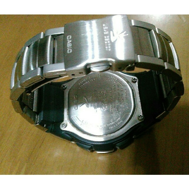 CASIO(カシオ)のCASIO WAVE CEPTOR 電波腕時計 余りコマ付 メンズの時計(腕時計(アナログ))の商品写真
