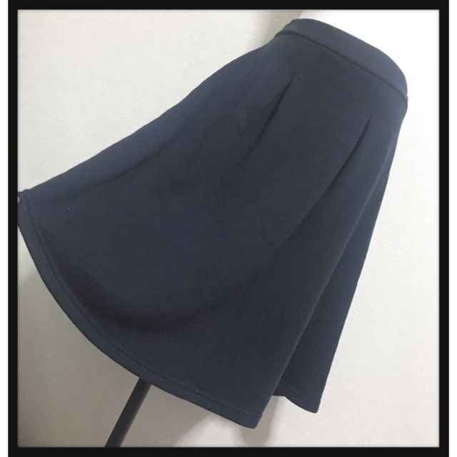 [Rag Out]裏起毛 スカート濃紺色 秋冬 暖か軽やか LサイズOKレディース