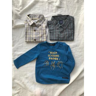 ベビーギャップ(babyGAP)の新品2点 中古1点 男の子 トップス セット(シャツ/カットソー)