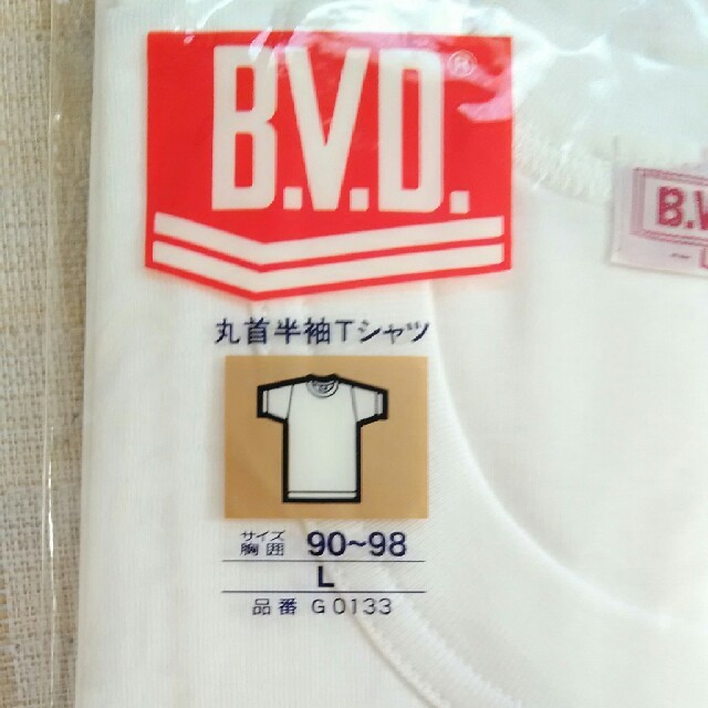 B.V.D(ビーブイディー)のB.V.D. 丸首半袖Tシャツ　L メンズのトップス(Tシャツ/カットソー(半袖/袖なし))の商品写真