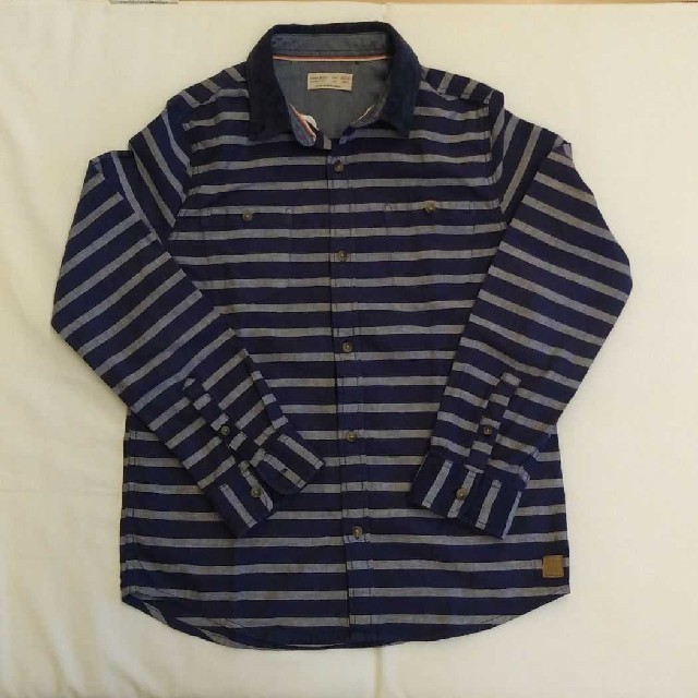 ZARA KIDS(ザラキッズ)のZARA BOYS ボーダーシャツ　140 キッズ/ベビー/マタニティのキッズ服男の子用(90cm~)(ブラウス)の商品写真