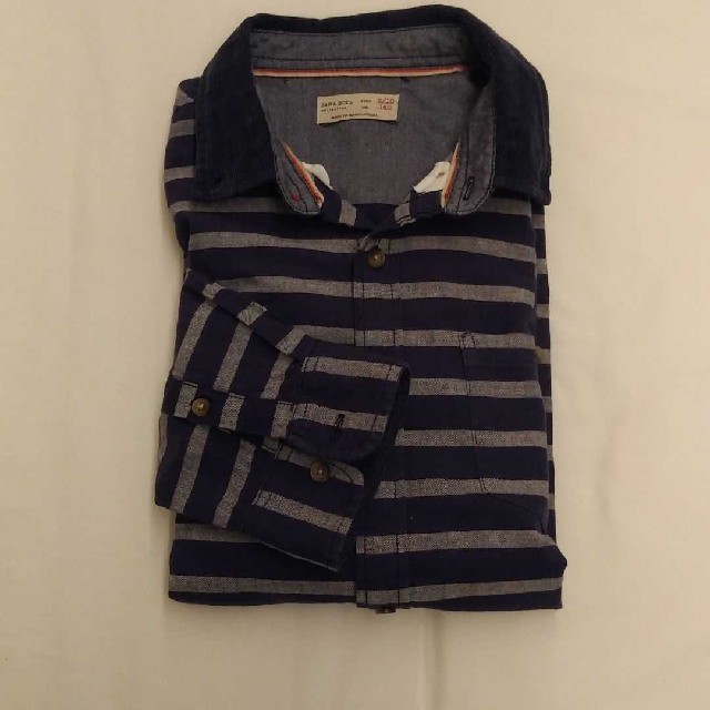 ZARA KIDS(ザラキッズ)のZARA BOYS ボーダーシャツ　140 キッズ/ベビー/マタニティのキッズ服男の子用(90cm~)(ブラウス)の商品写真