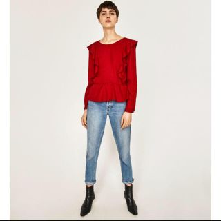 ザラ(ZARA)のフリル デザイン トップス(シャツ/ブラウス(長袖/七分))