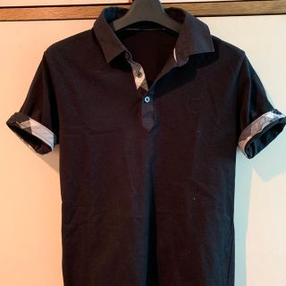ブラックレーベル・クレストブリッジのポロシャツ(黒、M)