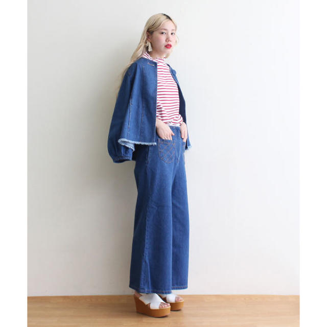 Dot&Stripes CHILDWOMAN(ドットアンドストライプスチャイルドウーマン)のDot&stripes デニムセットアップ レディースのパンツ(デニム/ジーンズ)の商品写真