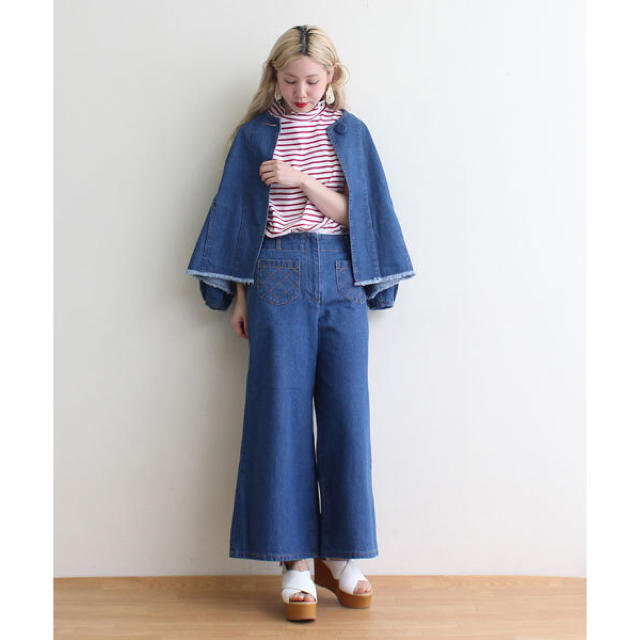 Dot&Stripes CHILDWOMAN(ドットアンドストライプスチャイルドウーマン)のDot&stripes デニムセットアップ レディースのパンツ(デニム/ジーンズ)の商品写真