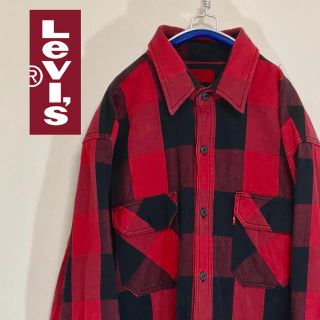 リーバイス(Levi's)の【激レア】リーバイス レッドタブ  赤x黒 ブロックチェック柄ワークシャツ(シャツ)