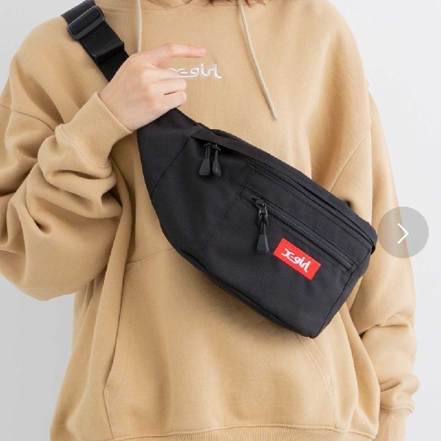 エックスガール　BOX LOGO HIP BAG　ボックスロゴヒップバッグ