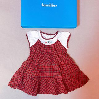 ファミリア(familiar)の【ぴっぴ様ご専用✨】ファミリア ワンピース 赤チェック(ワンピース)