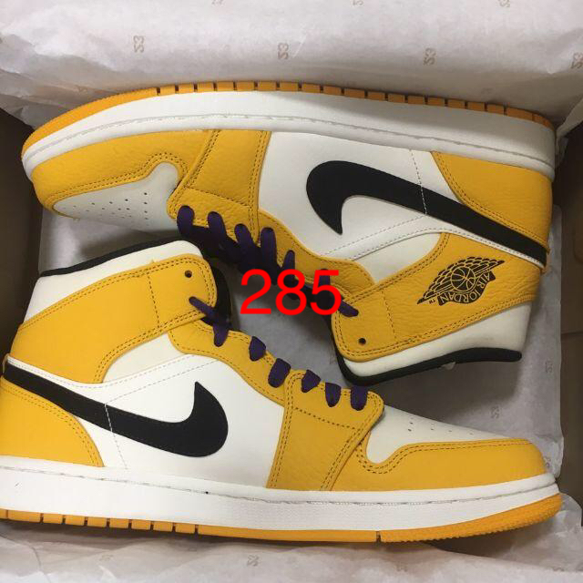 NIKE - 285 AIR JORDAN 1 MID SE LAKERS の通販 by Thisisacop｜ナイキ ...