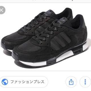 マウジー(moussy)のadidas×moussy レア スニーカー 24.5 マット ブラック (スニーカー)