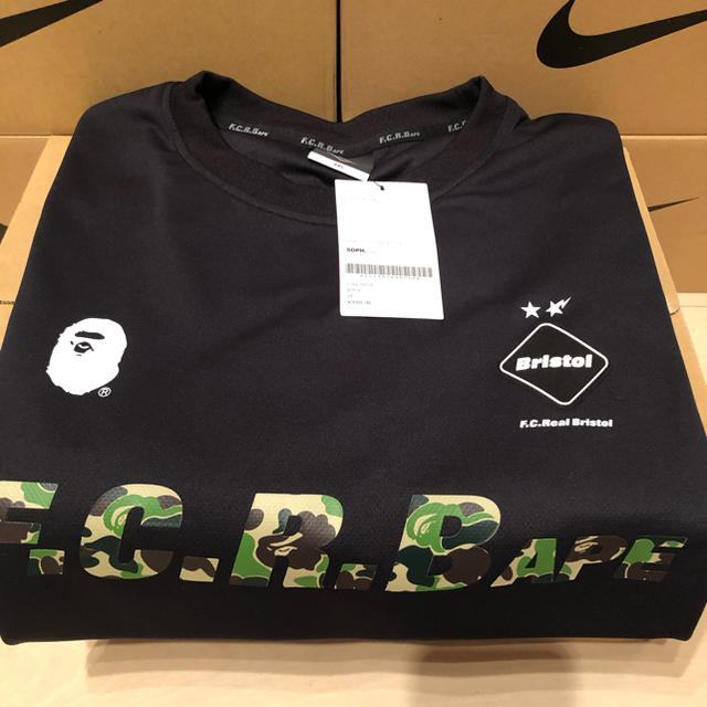 F.C.R.B.(エフシーアールビー)のsaruwaku様専用 2XL BAPE FCRB TEAM TEE BLACK メンズのトップス(Tシャツ/カットソー(半袖/袖なし))の商品写真