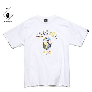 アベイシングエイプ(A BATHING APE)のFCRB ape カレッジロゴtee エイプ M(Tシャツ/カットソー(半袖/袖なし))